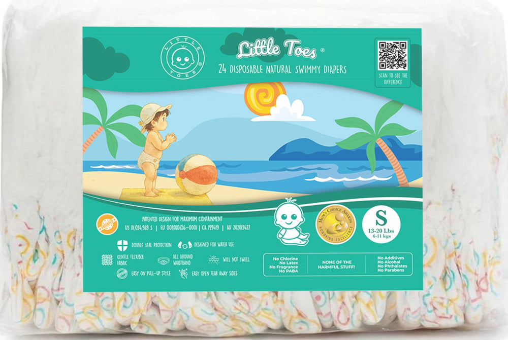 Little Toes Natural Disposable Swim Diapers - 24 Pack