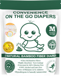 Little Toes Disposable Natural Bamboo Diapers and Pull-Ups | Go Green | 3 Pack