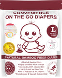 Little Toes Disposable Natural Bamboo Diapers and Pull-Ups | Go Green | 3 Pack