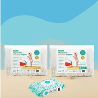 Little Toes Swim & Wipe Bundle - (48 swim diapers, 75 wipes)
