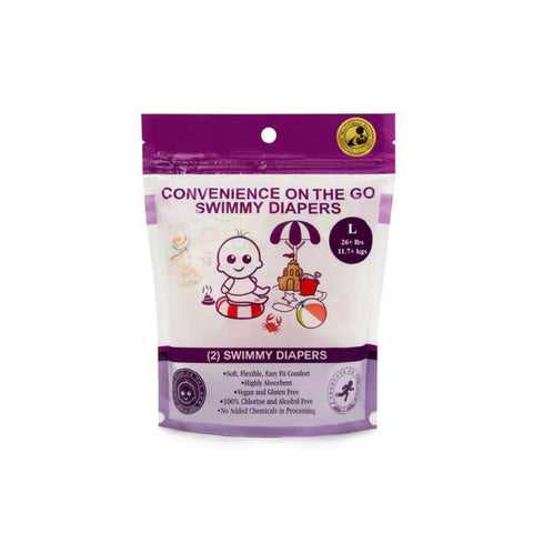 Little Toes Natural Disposable Swim Diaper - Convenience On The Go 2 Pack
