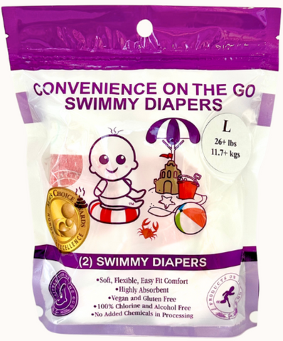 Little Toes Natural Disposable Swim Diaper - Convenience On The Go 2 Pack