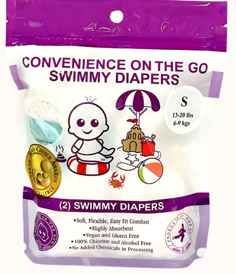 Little Toes Natural Disposable Swim Diaper - Convenience On The Go 2 Pack