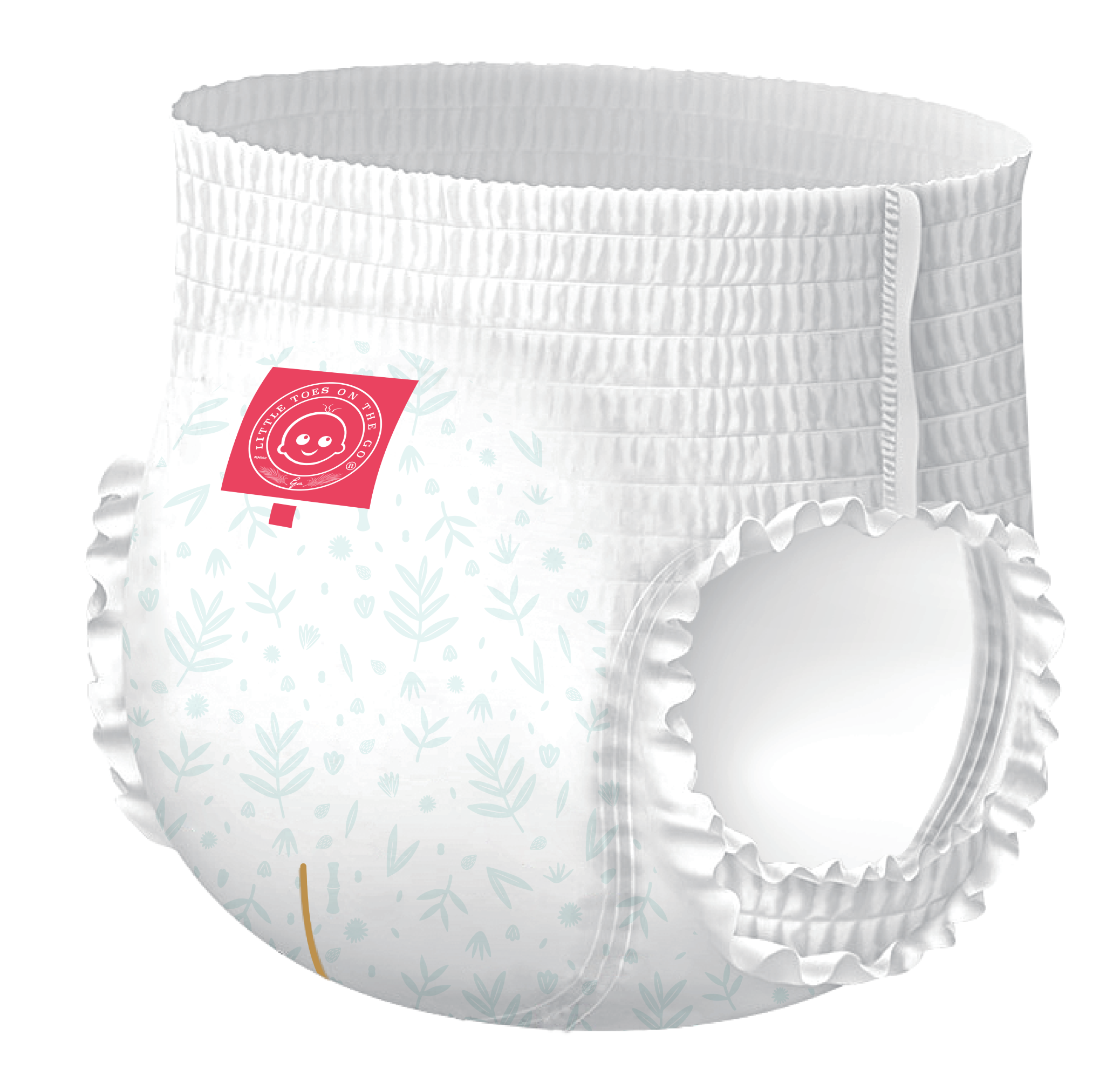 Little Toes Disposable Natural Bamboo Diapers and Pull-Ups | Go Green | 36 Pack