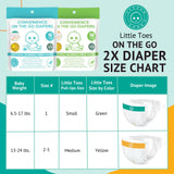 Little Toes Natural Disposable Swim Diaper - Convenience On The Go 2 Pack