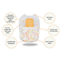 Little Toes On The Go Natural Disposable Swim Diaper  2 Pack