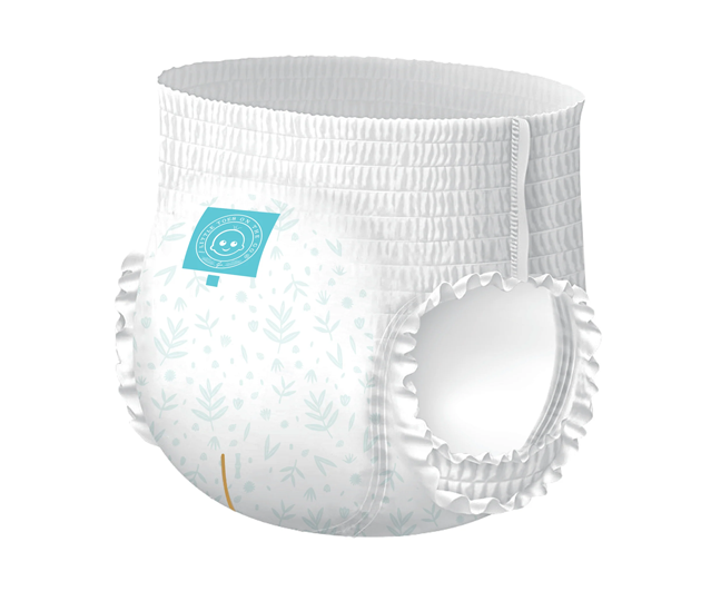 Little Toes disposable bamboo diapers and pull-ups in a 36 pack, showcasing eco-friendly design and soft texture.