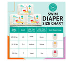 Little Toes On The Go natural disposable swim diapers in a 2 pack, featuring a colorful design and soft material.