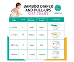 Little Toes disposable bamboo diapers and pull-ups in a 3 pack, showcasing eco-friendly material and soft design.