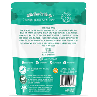 Little Toes On The Go Natural Disposable Swim Diaper  2 Pack