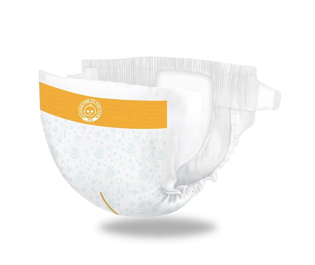 Little Toes disposable bamboo diapers and pull-ups in a 36 pack, showcasing eco-friendly design and soft texture.