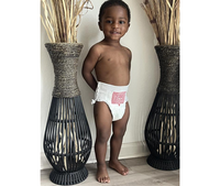 Little Toes disposable natural bamboo diapers and pull-ups in a 3-pack, showcasing eco-friendly materials and design.