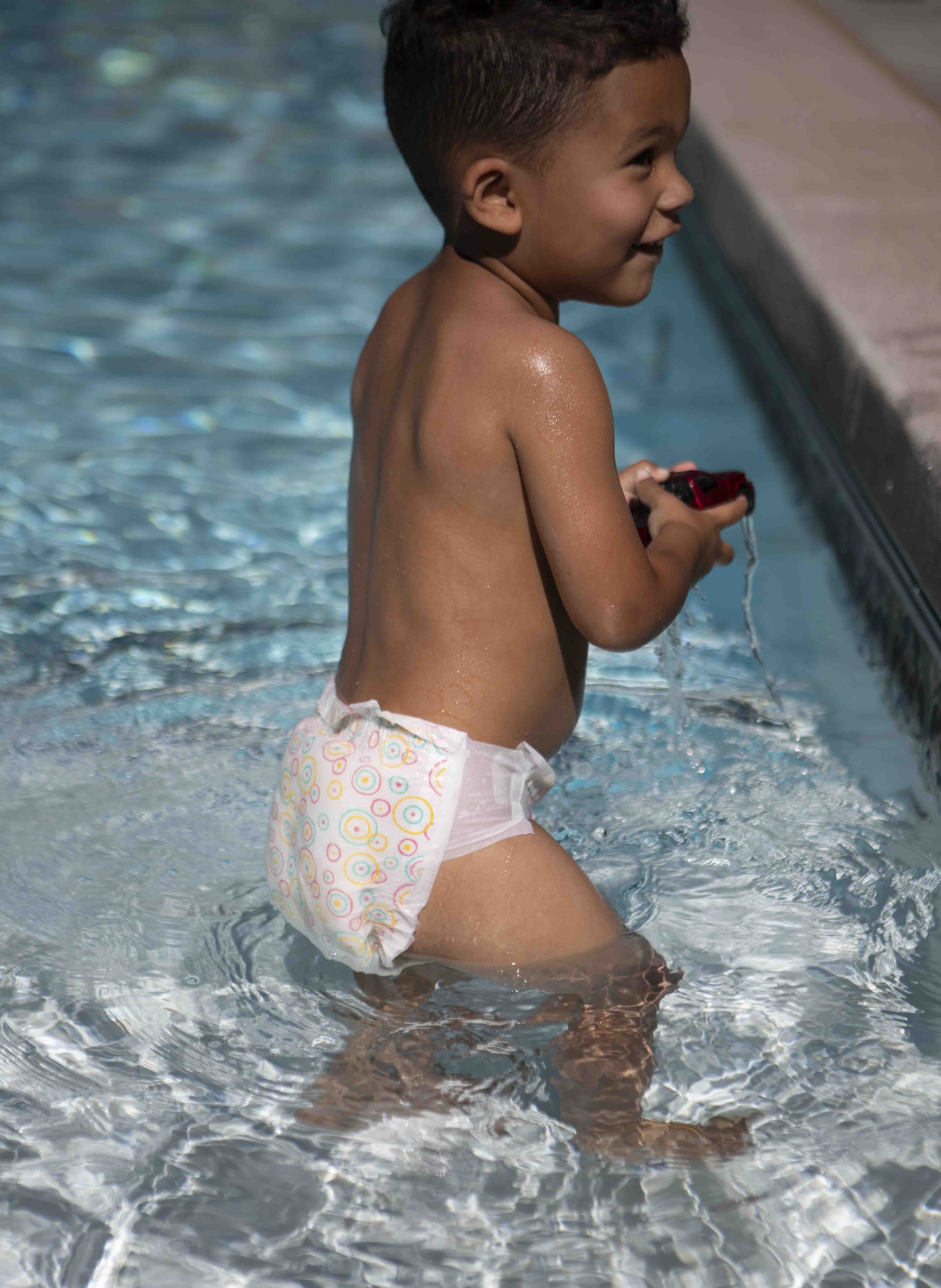 Little Toes On The Go Natural Disposable Swim Diaper  2 Pack