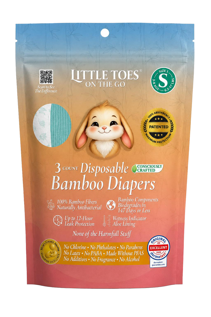 Little Toes® Eco System Woodland Edition™ – On The Go 3-Pack Bamboo Diapers