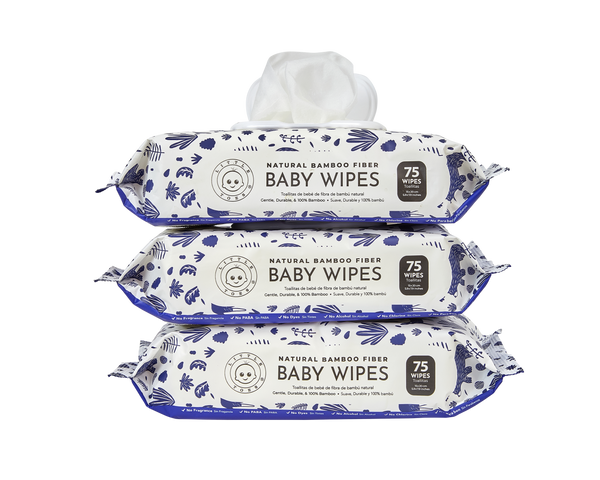 Baby Wipes- 3 Pack of 75 Woodland