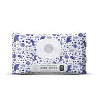 Little Toes Natural Bamboo Fiber Baby Wipes- Pack of 75 Wipes- Woodland