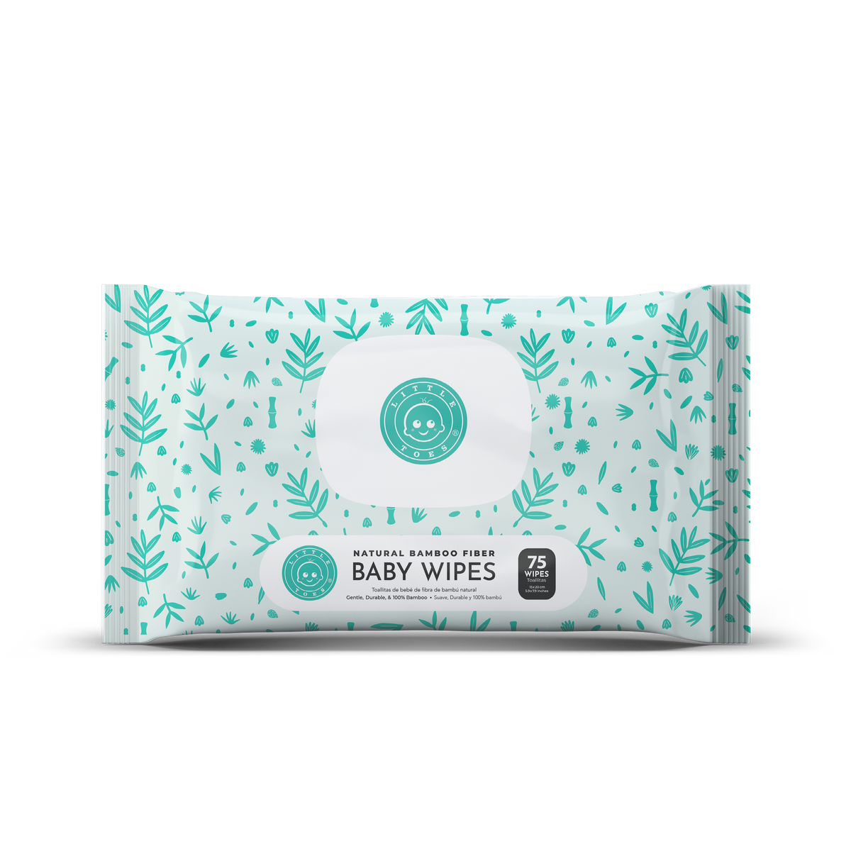 Little Toes Natural Bamboo Fiber Baby Wipes- Pack of 75
