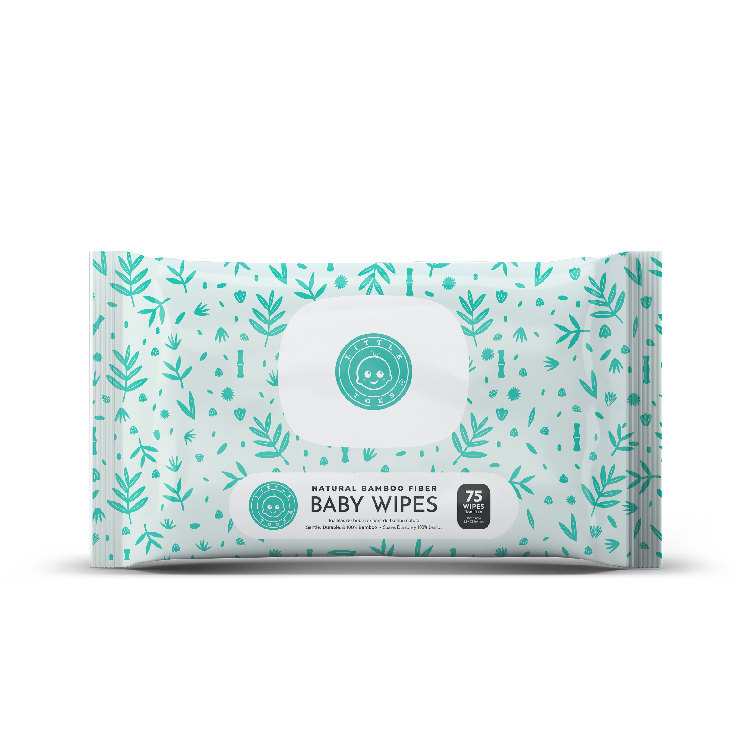 Little Toes Natural Bamboo Fiber Baby Wipes- Pack of 75