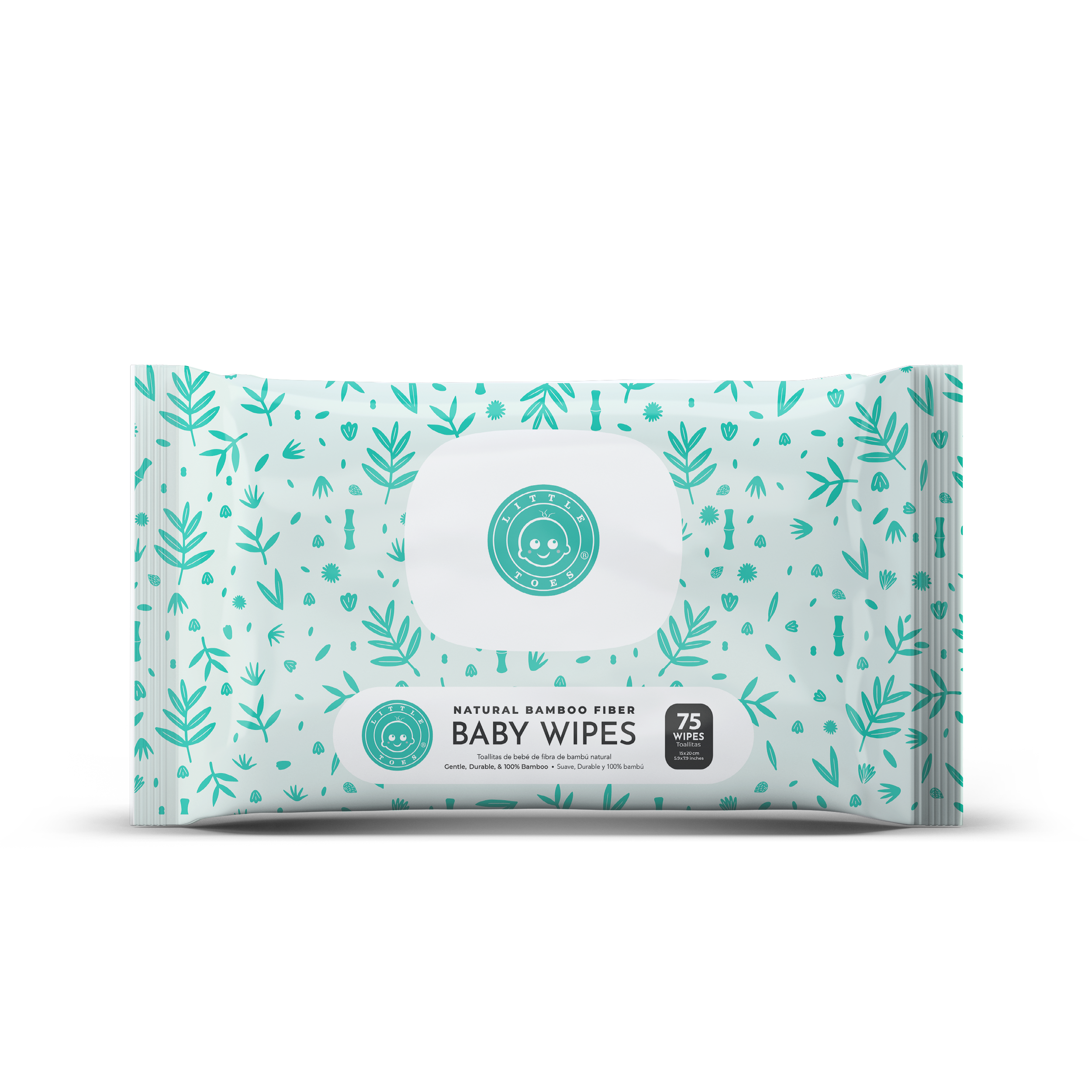 Little Toes Natural Bamboo Fiber Baby Wipes- (75 Wipes)