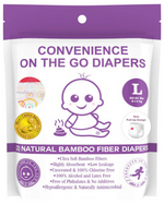 Little Toes Disposable Natural Bamboo Diapers and Pull-Ups | Go Green | 2 Packs - Little Toes