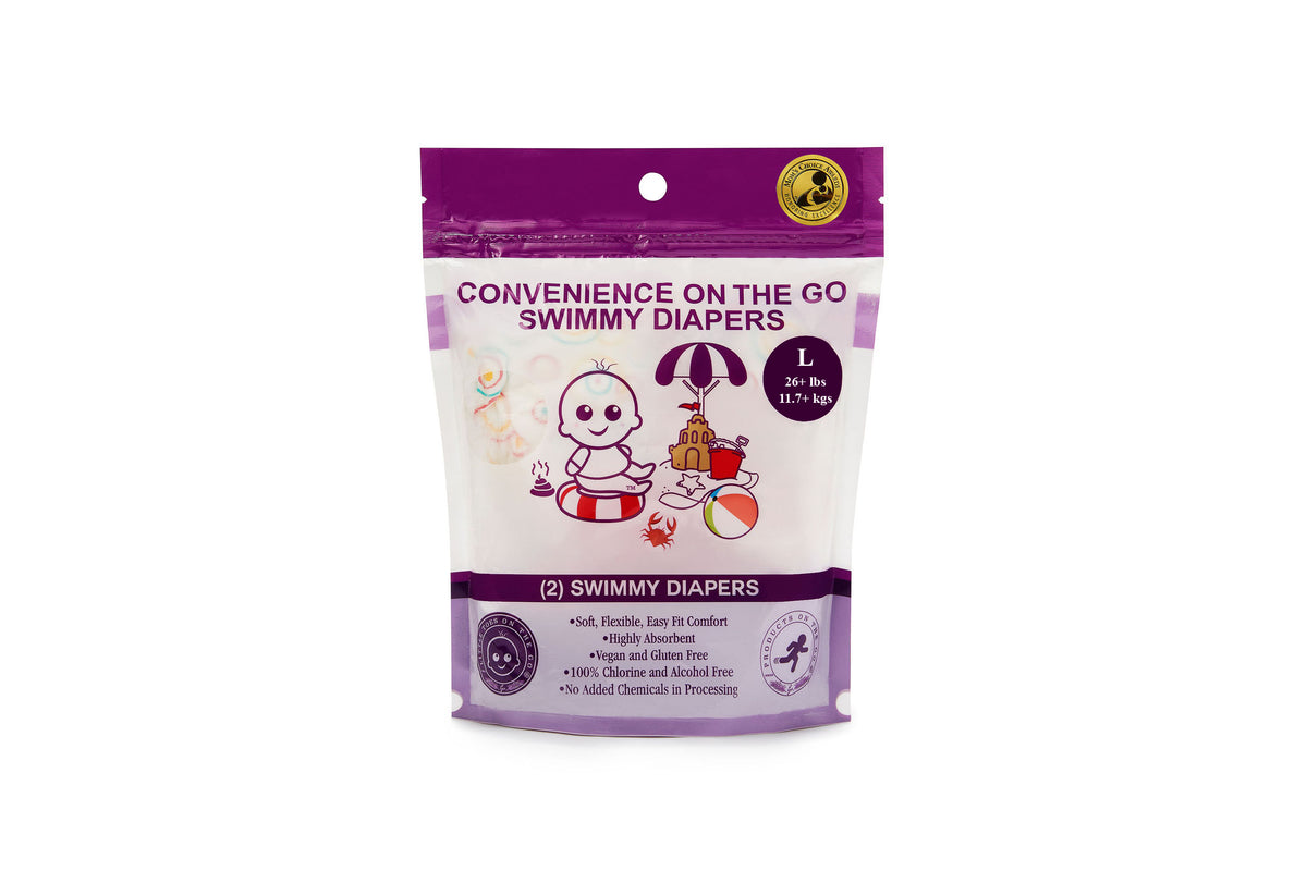Little Toes® Swim Diapers — On-the-Go 2 Pack Large (26+ lbs) -Travel & Convenience