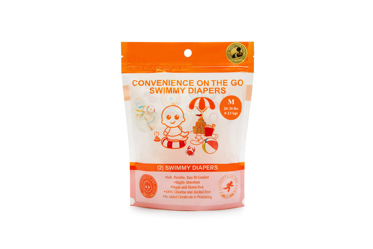 Little Toes® Swim Diapers — On-the-Go 2 Pack Medium (20–30 lbs) -Travel & Convenience