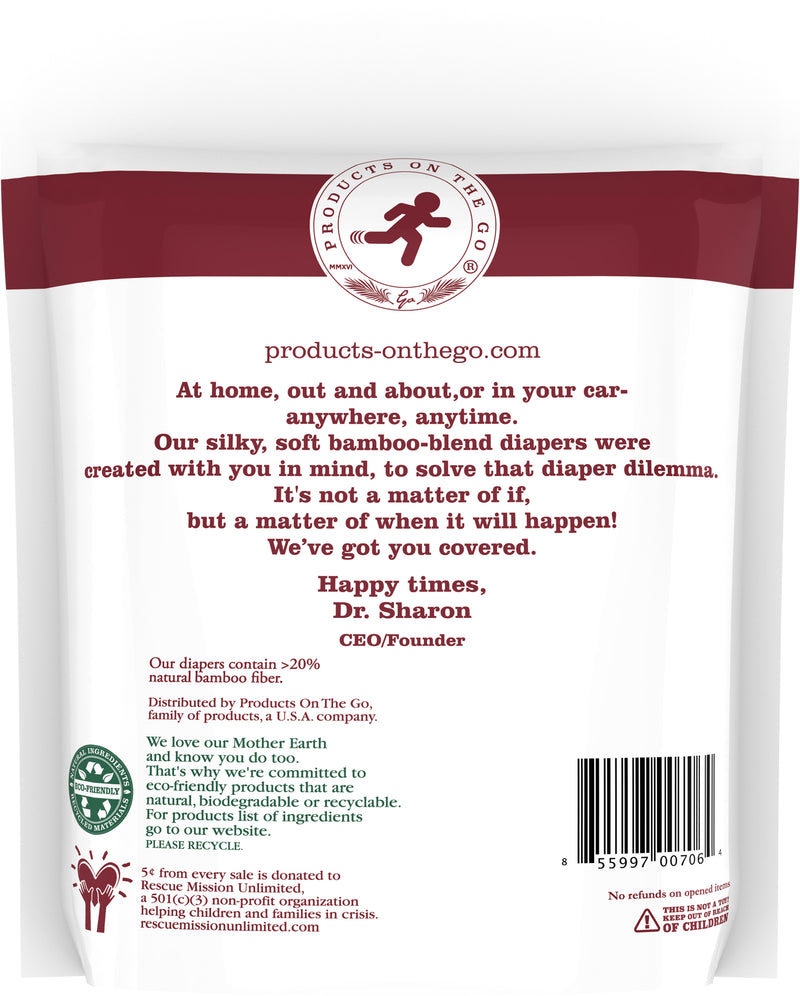 Little Toes Convenience On The Go 3x Diapers | Size Large (20-29 lbs) back