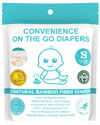 Little Toes Convenience On The Go 2x Natural Bamboo Diapers | Size Small (8-17 lbs)