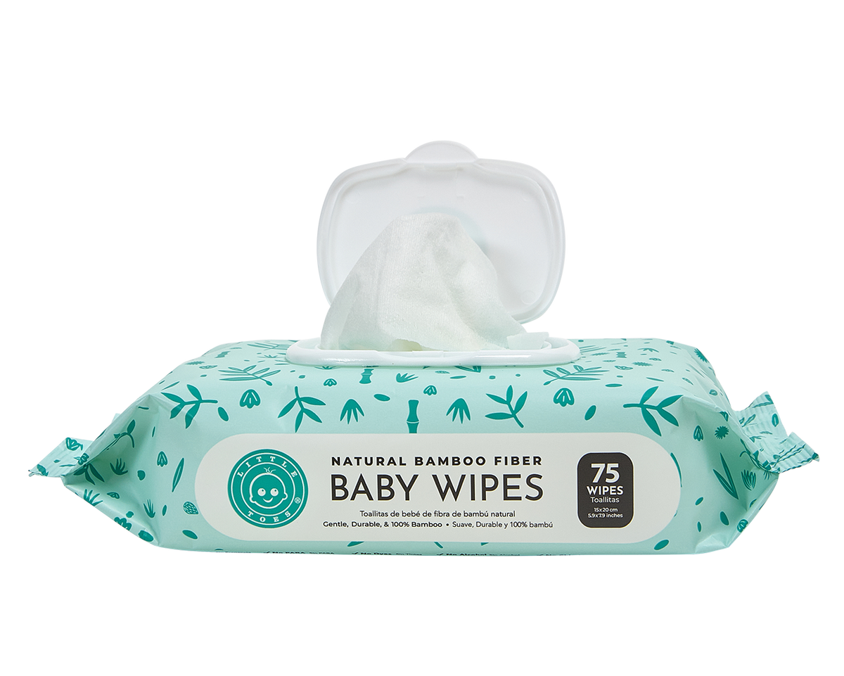 Bamboo Baby Wipes- Pack of 75 - Little Toes