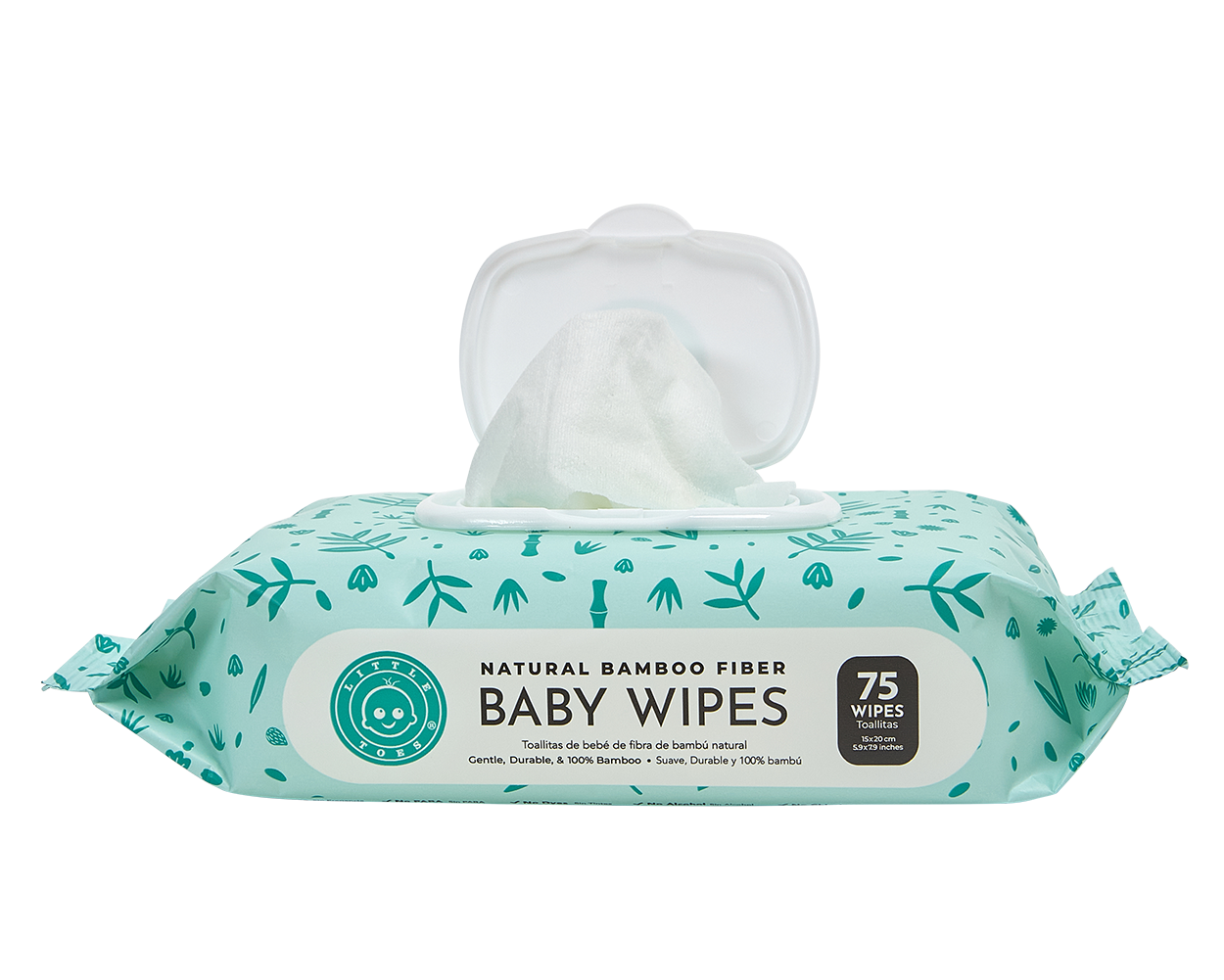 Bamboo Baby Wipes- Pack of 75 - Little Toes