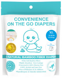 Little Toes Disposable Natural Bamboo Diapers and Pull-Ups | Go Green | 2 Packs