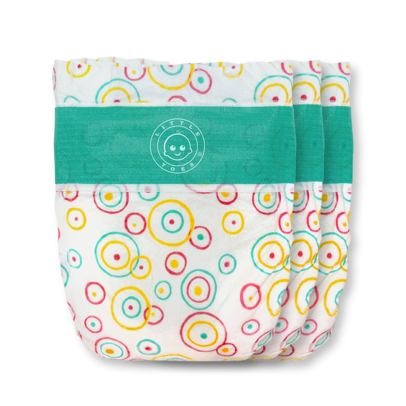 Little Toes Convenience On The Go 3x Diapers | Size Small (8-17 lbs) pack