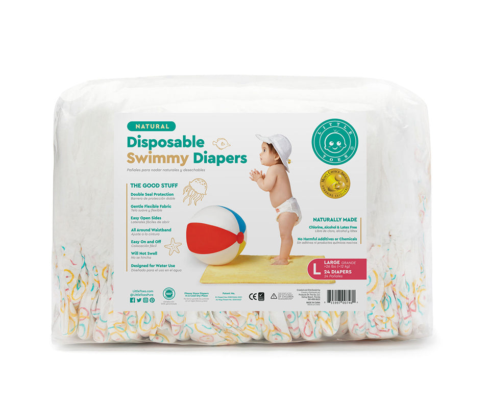 Large Natural Swim Diapers -24 Pack