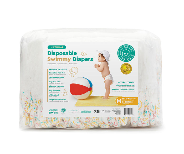 Medium Natural Swim Diapers -24 Pack - Little Toes